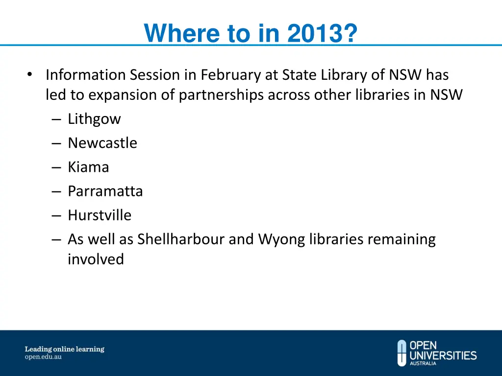 where to in 2013