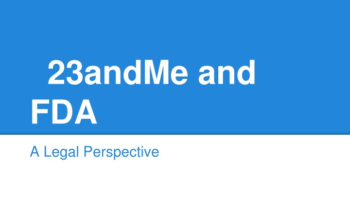 23andme and fda