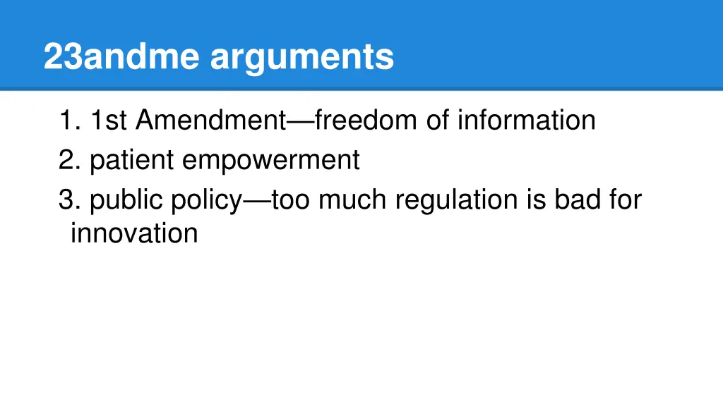 23andme arguments