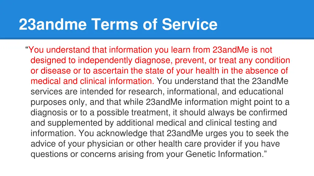 23andme terms of service