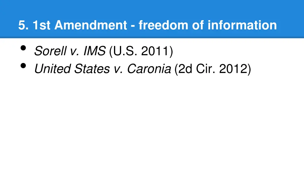 5 1st amendment freedom of information sorell