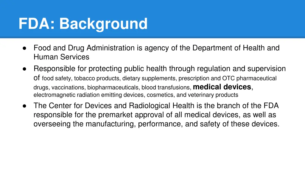 fda background