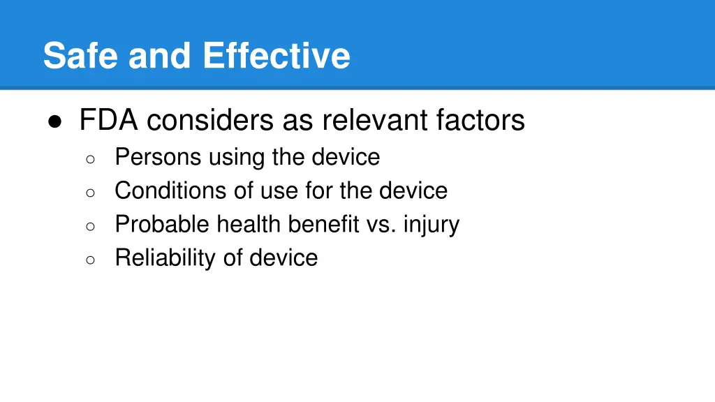 safe and effective