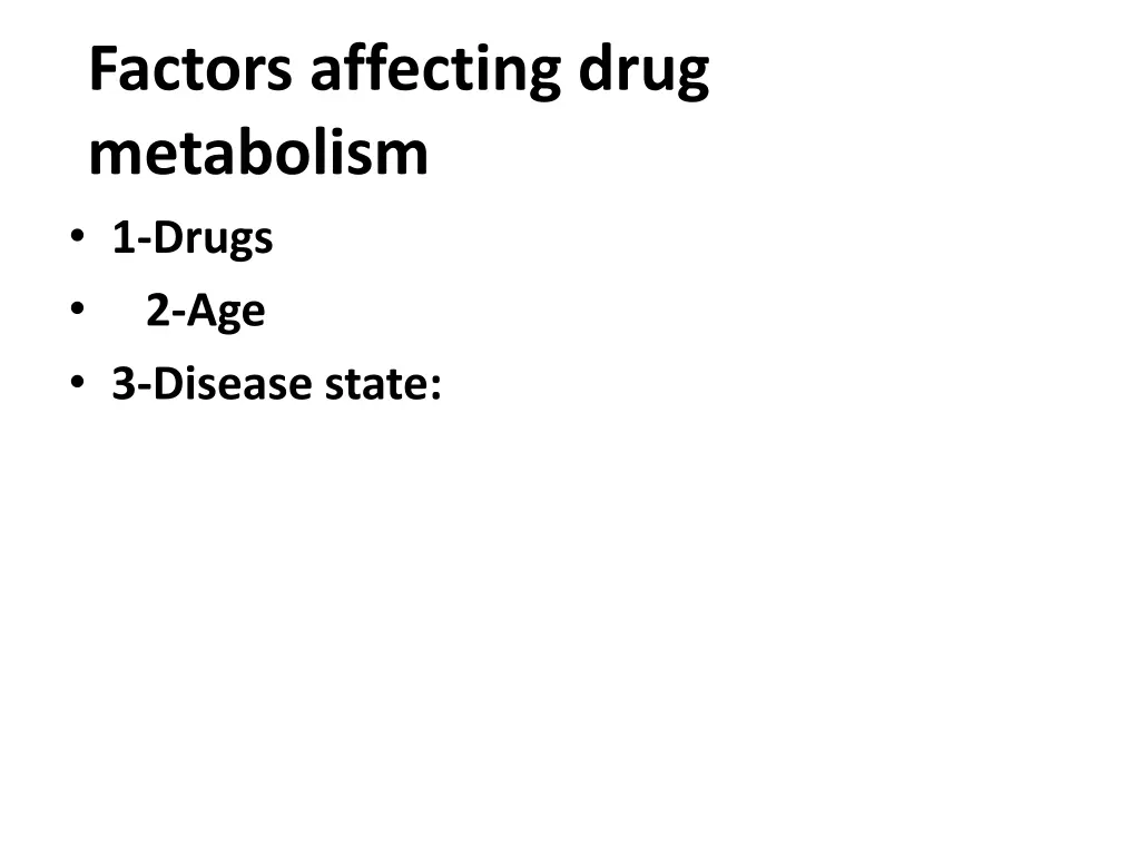 factors affecting drug metabolism 1