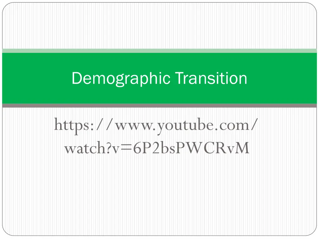 demographic transition