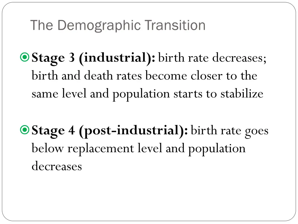the demographic transition 1