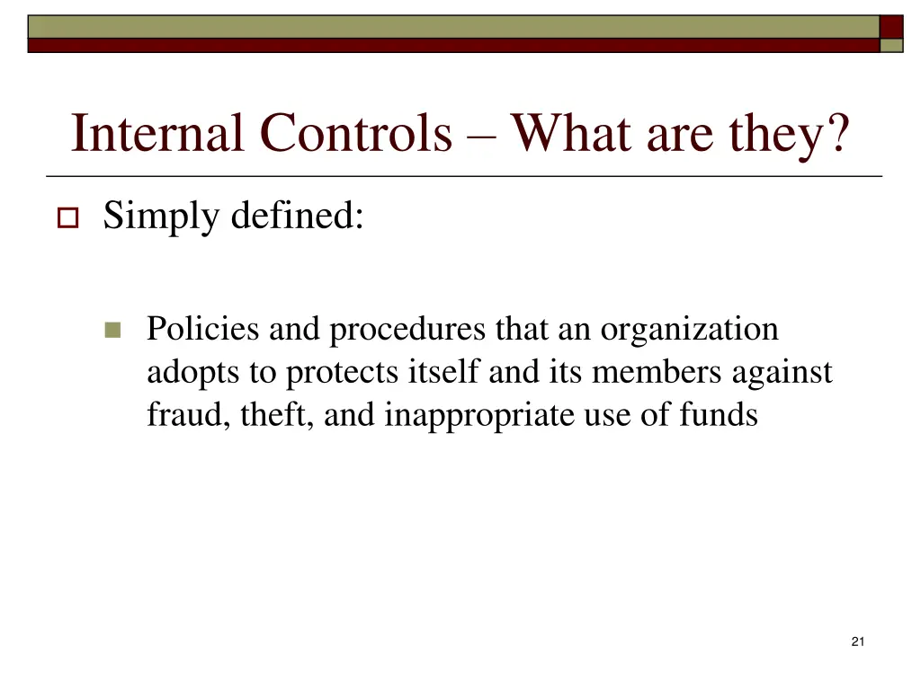 internal controls what are they