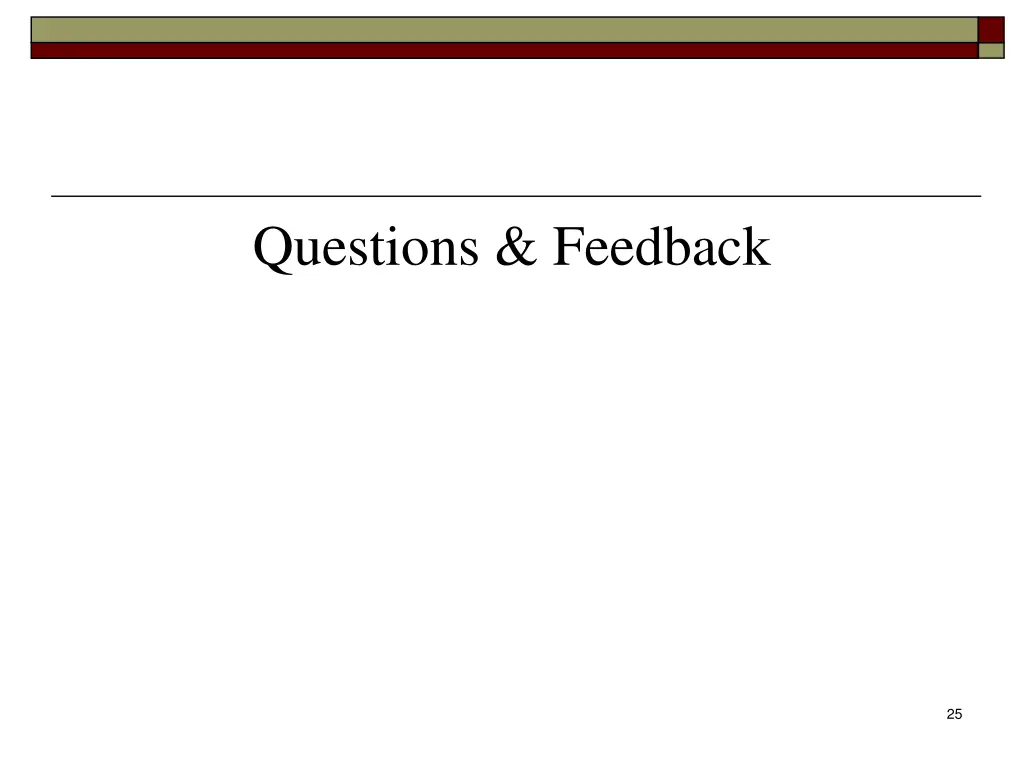 questions feedback