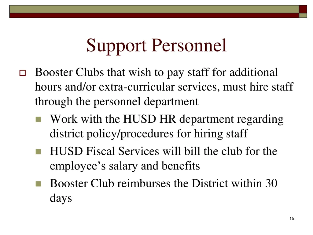 support personnel