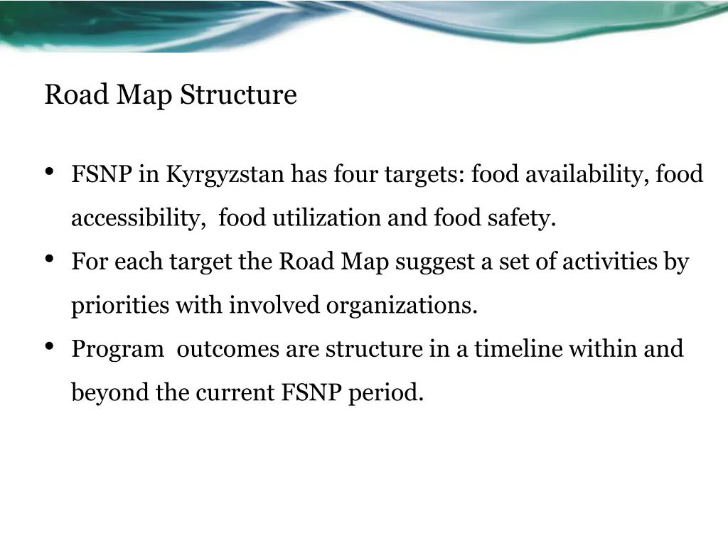 road map structure