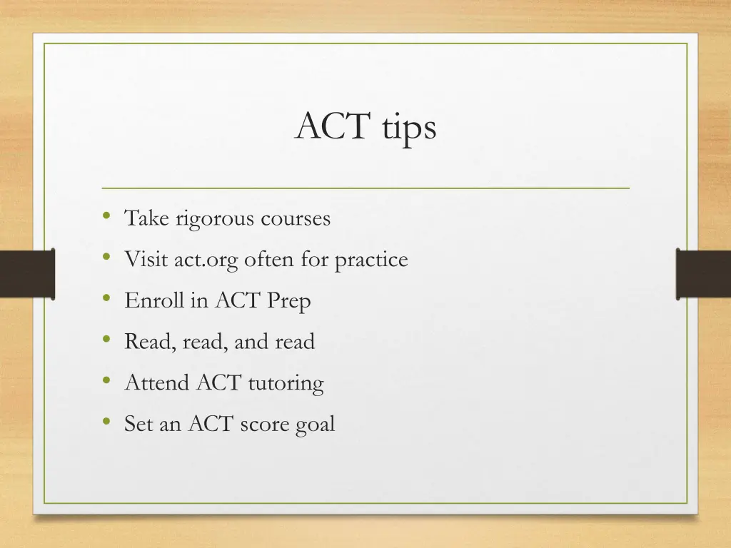 act tips