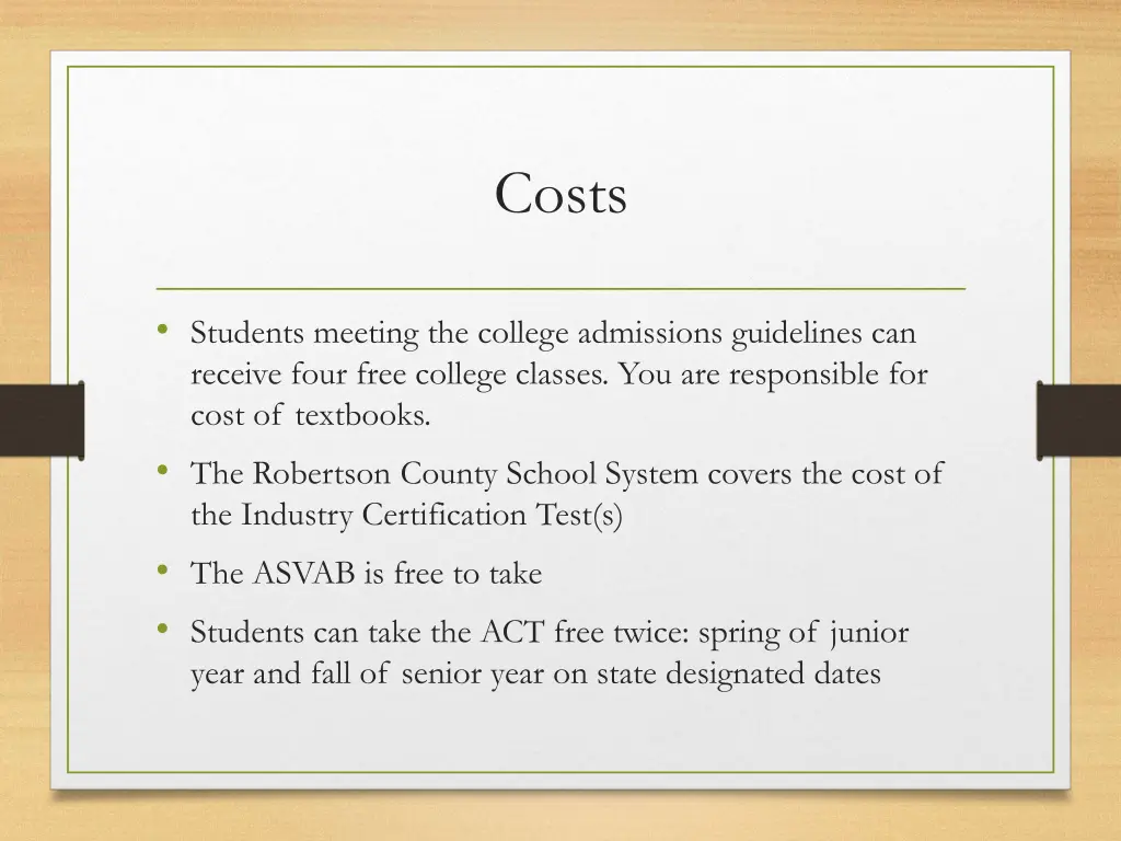 costs