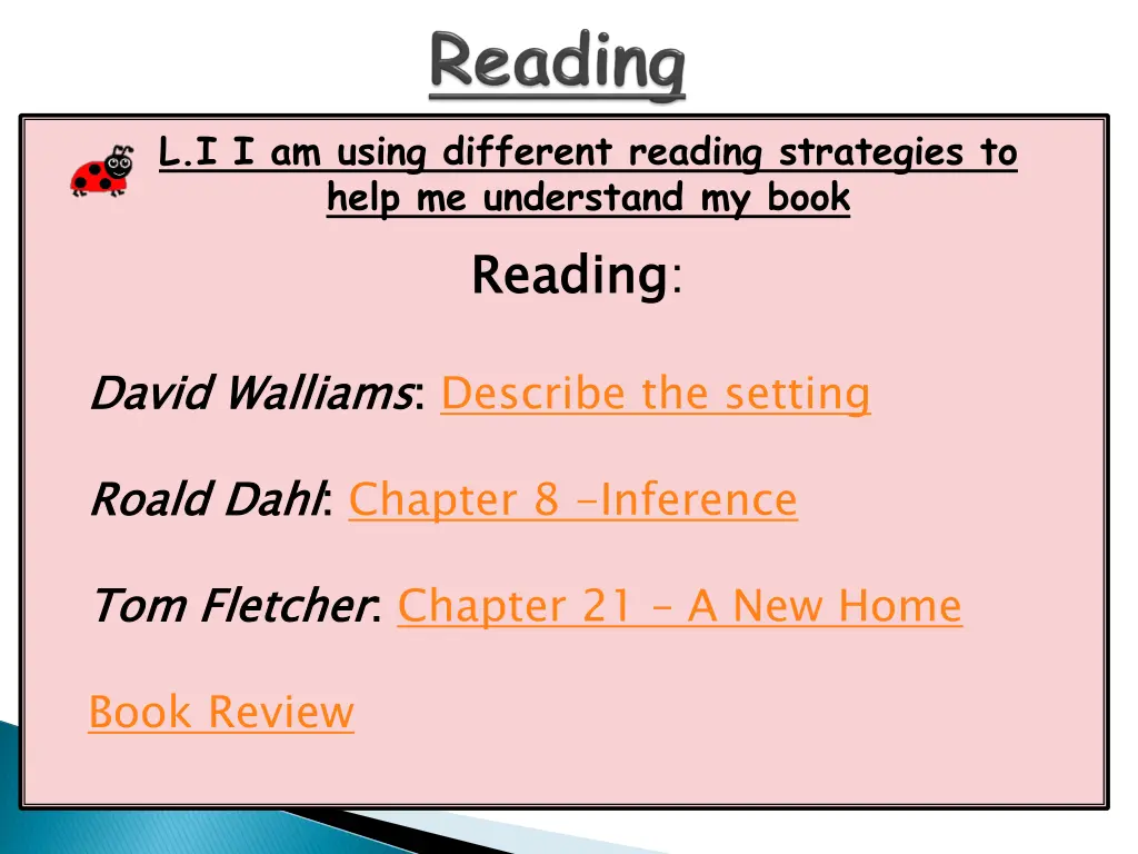 l i i am using different reading strategies