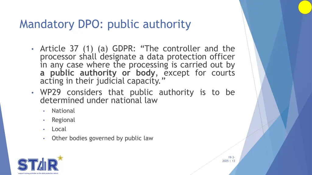 mandatory dpo public authority