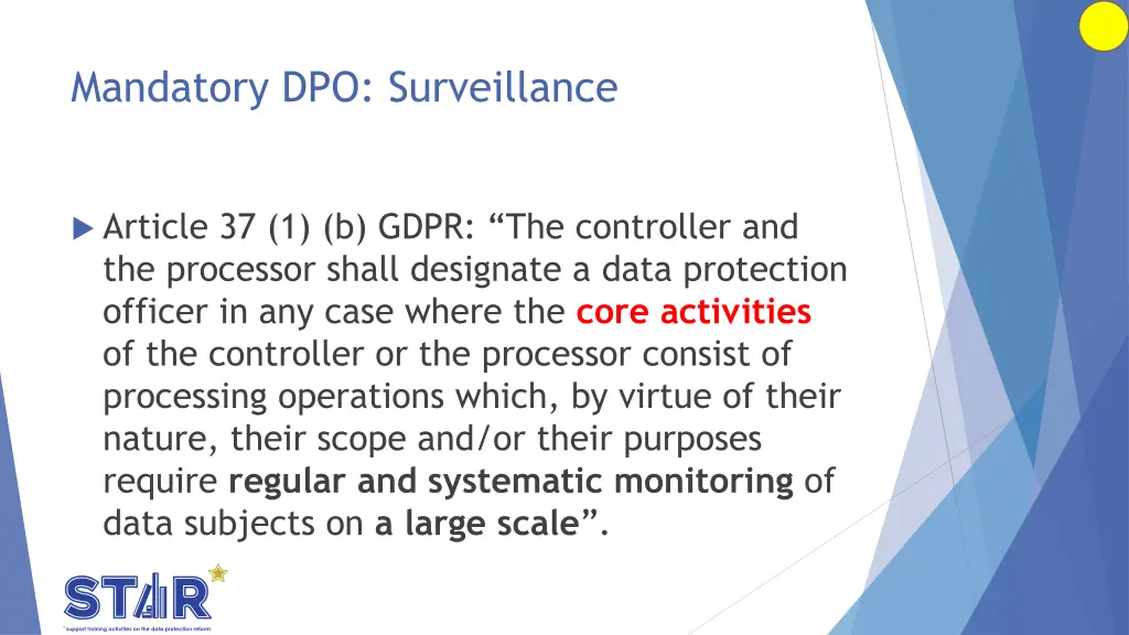 mandatory dpo surveillance