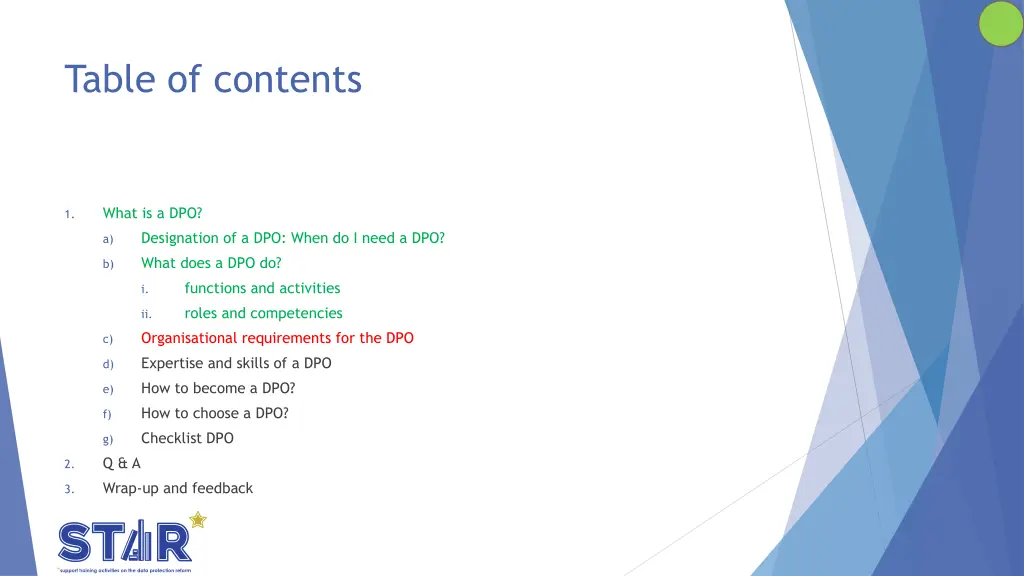 table of contents 3