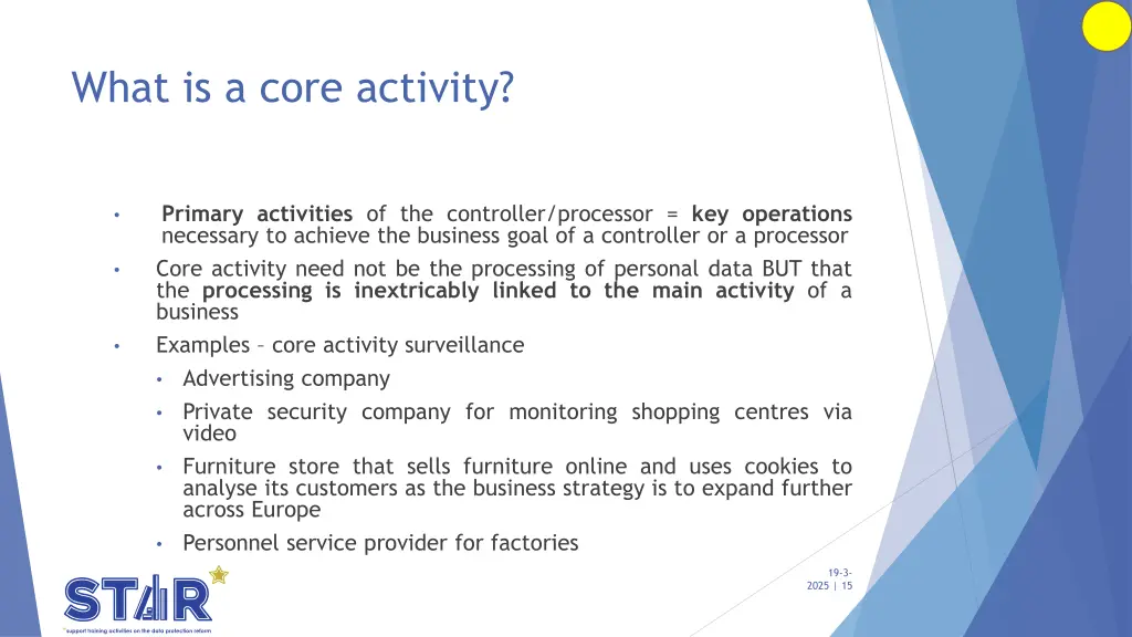what is a core activity