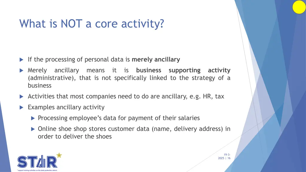 what is not a core activity