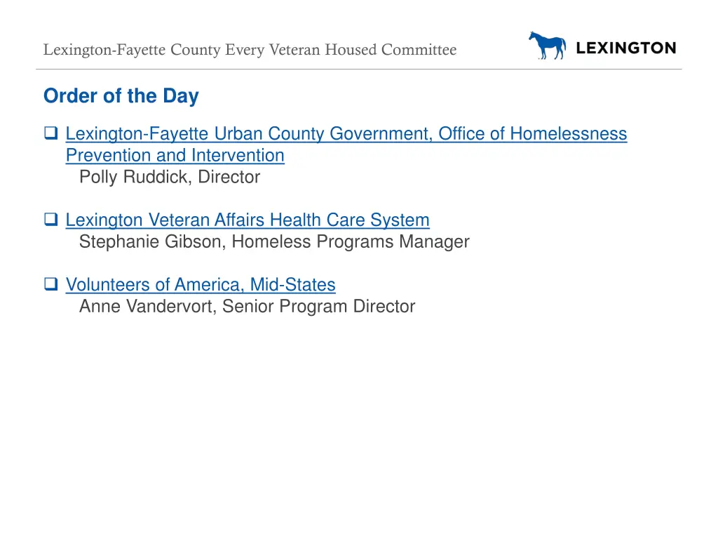 lexington fayette county every veteran housed 1