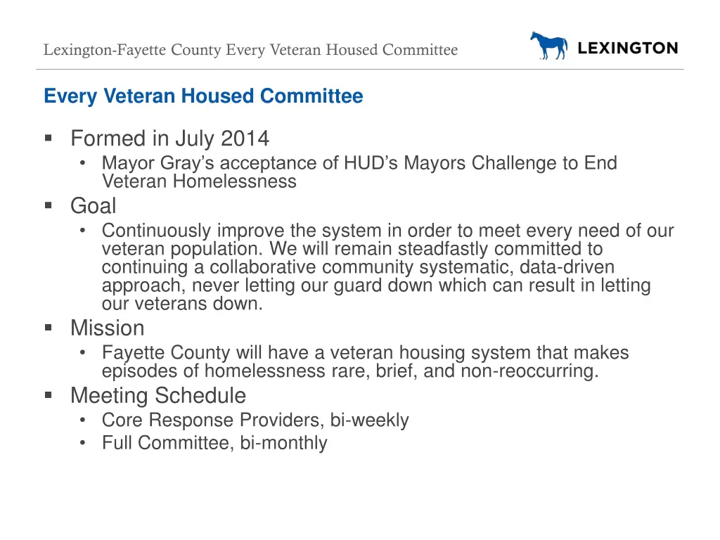 lexington fayette county every veteran housed 3