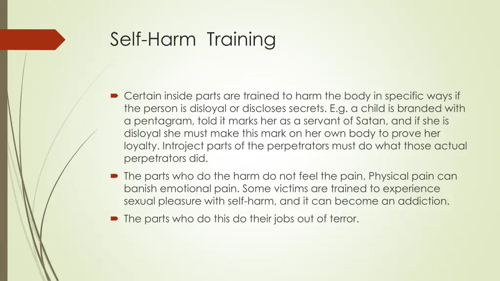 self harm training