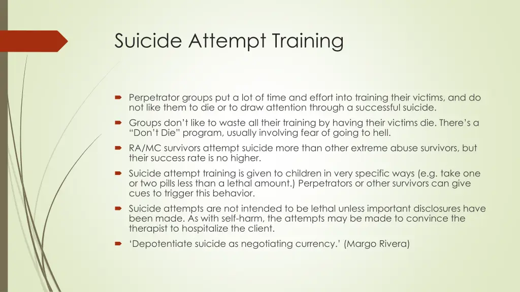 suicide attempt training