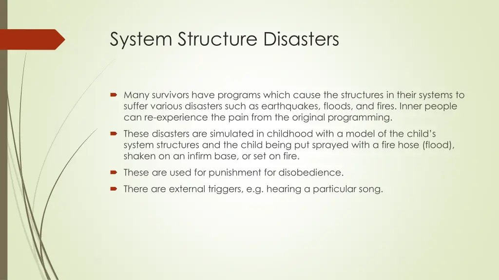 system structure disasters
