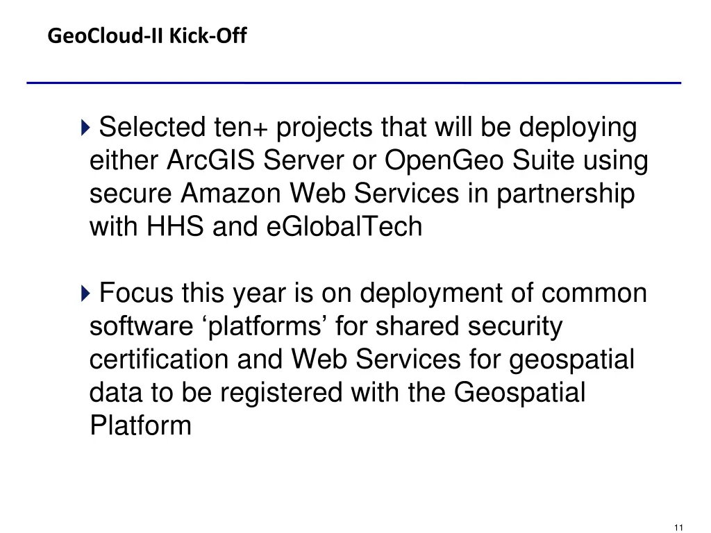 geocloud ii kick off