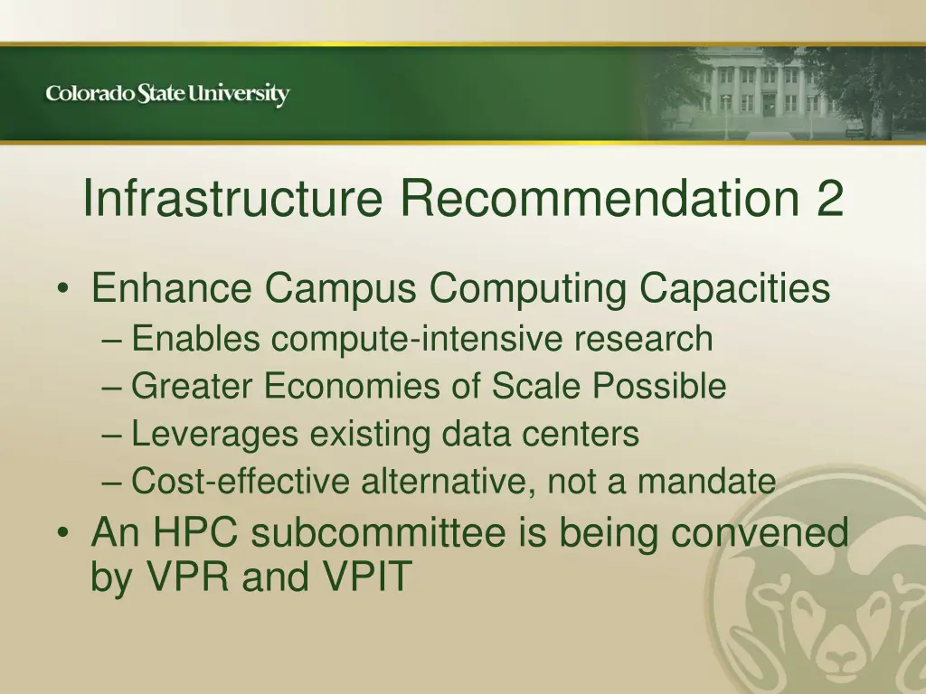 infrastructure recommendation 2