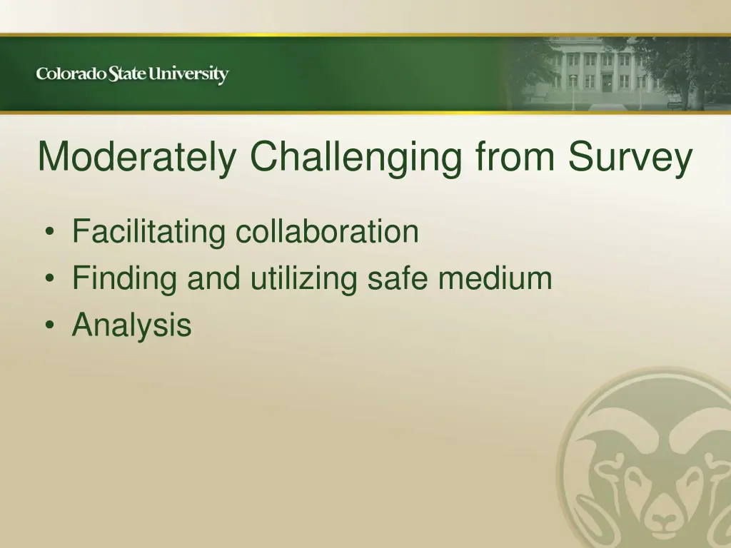 moderately challenging from survey