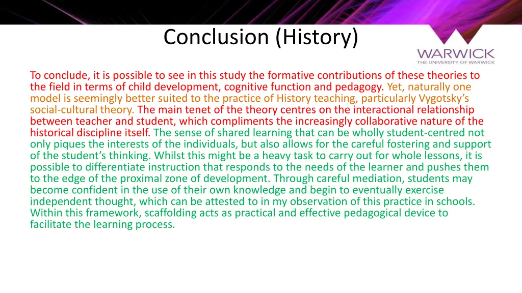 conclusion history
