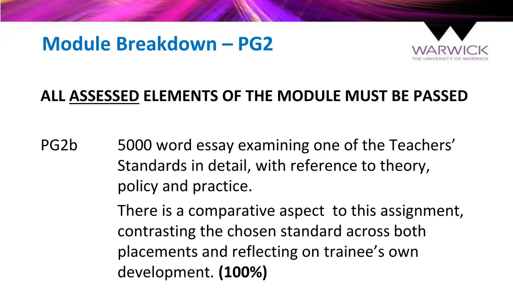 module breakdown pg2 1