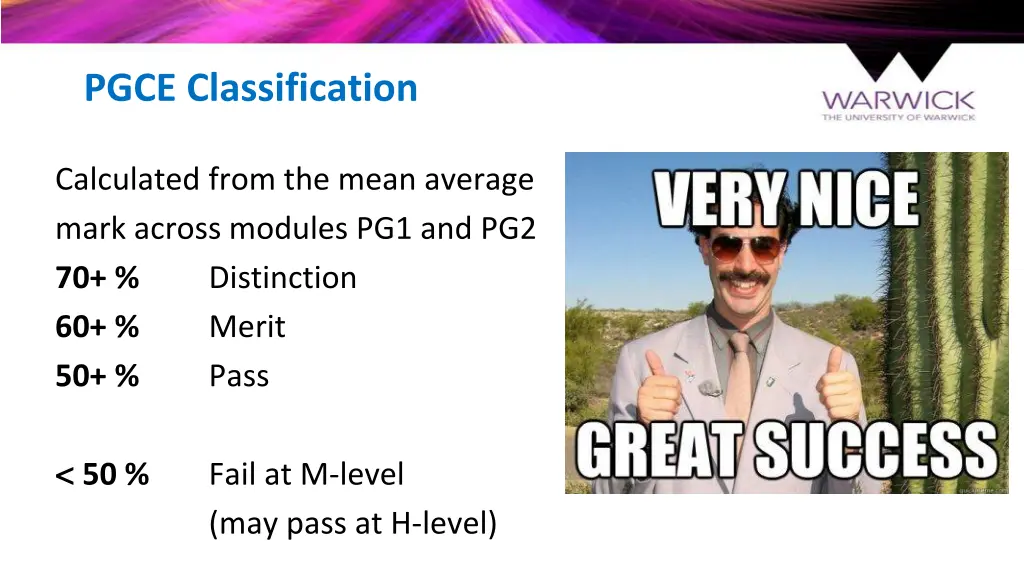 pgce classification