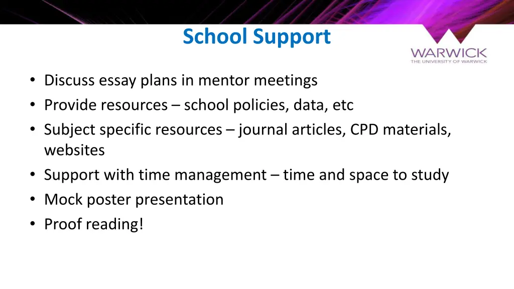 school support