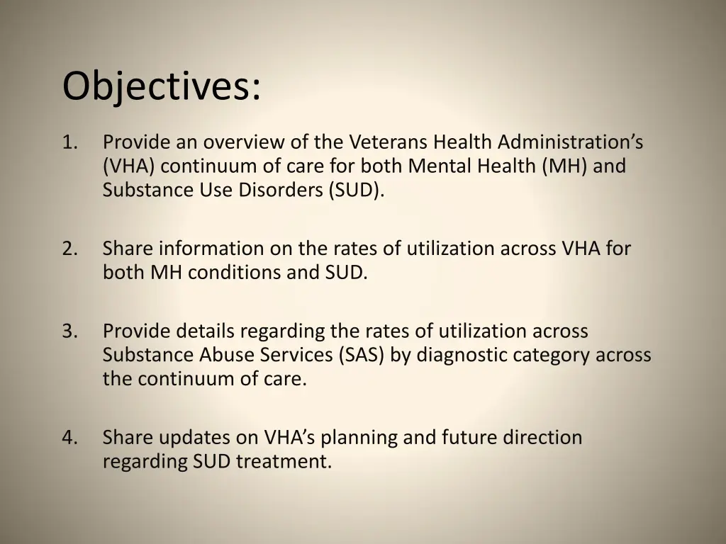 objectives