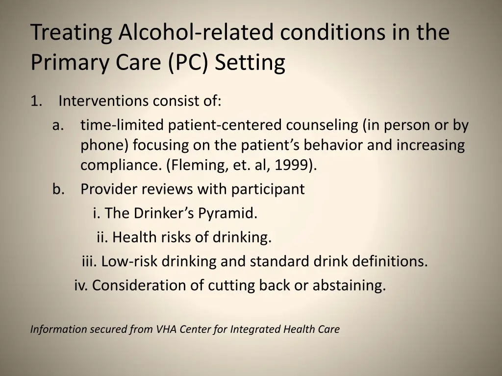 treating alcohol related conditions 3