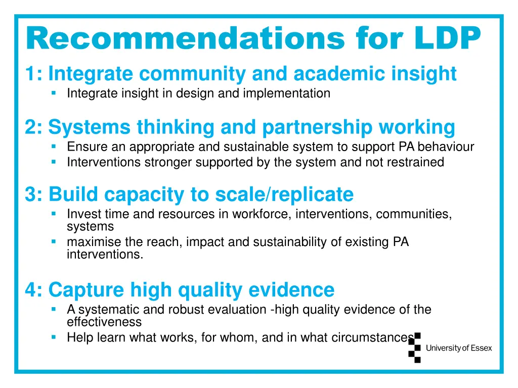 recommendations for ldp