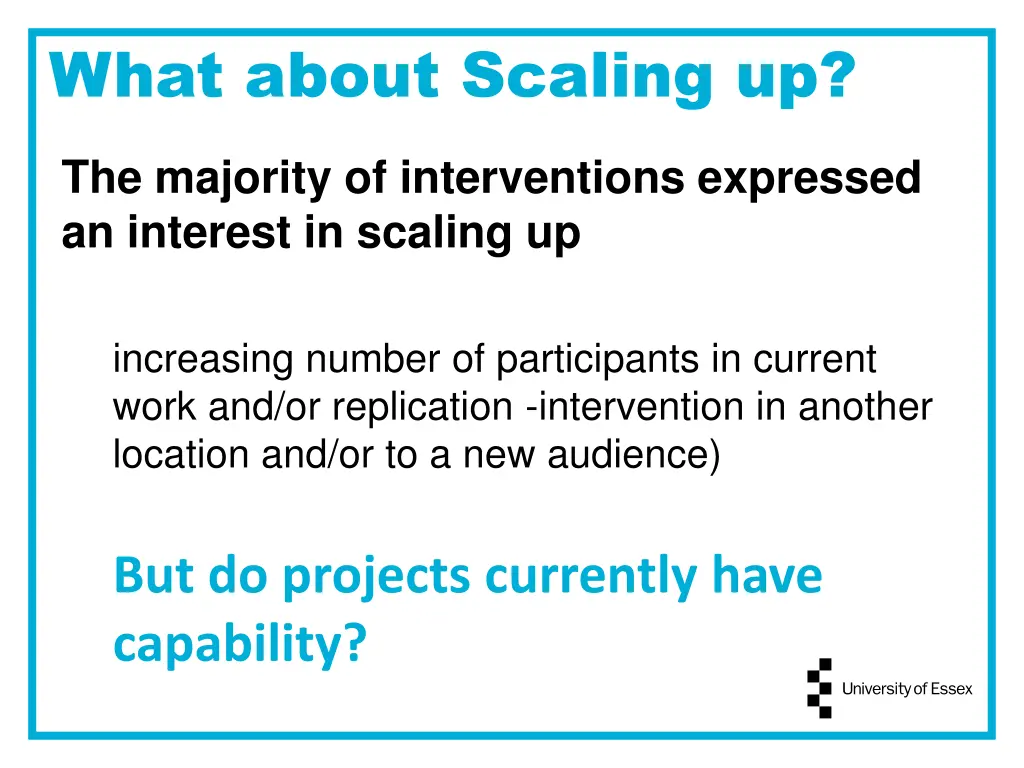 what about scaling up