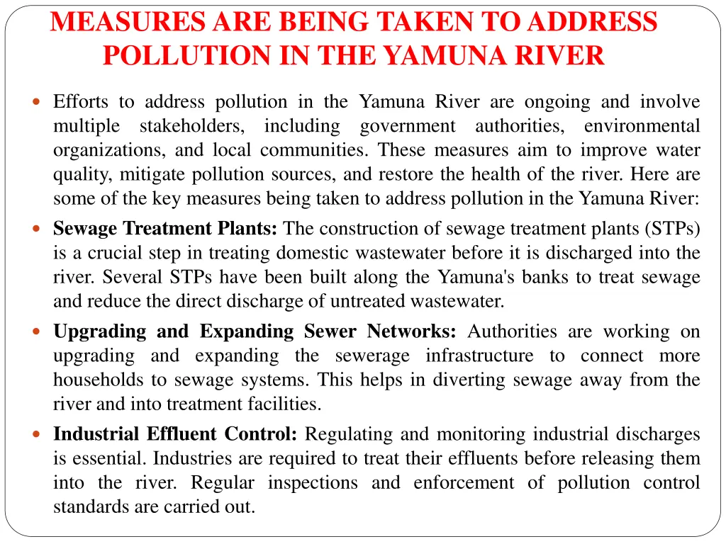 measures are being taken to address pollution