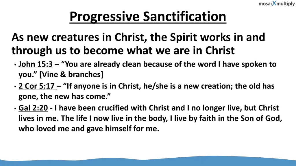 progressive sanctification