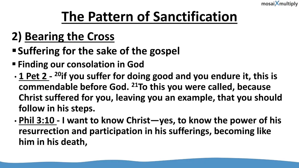 the pattern of sanctification 1