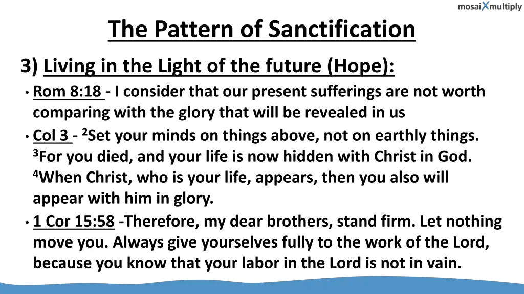 the pattern of sanctification 2