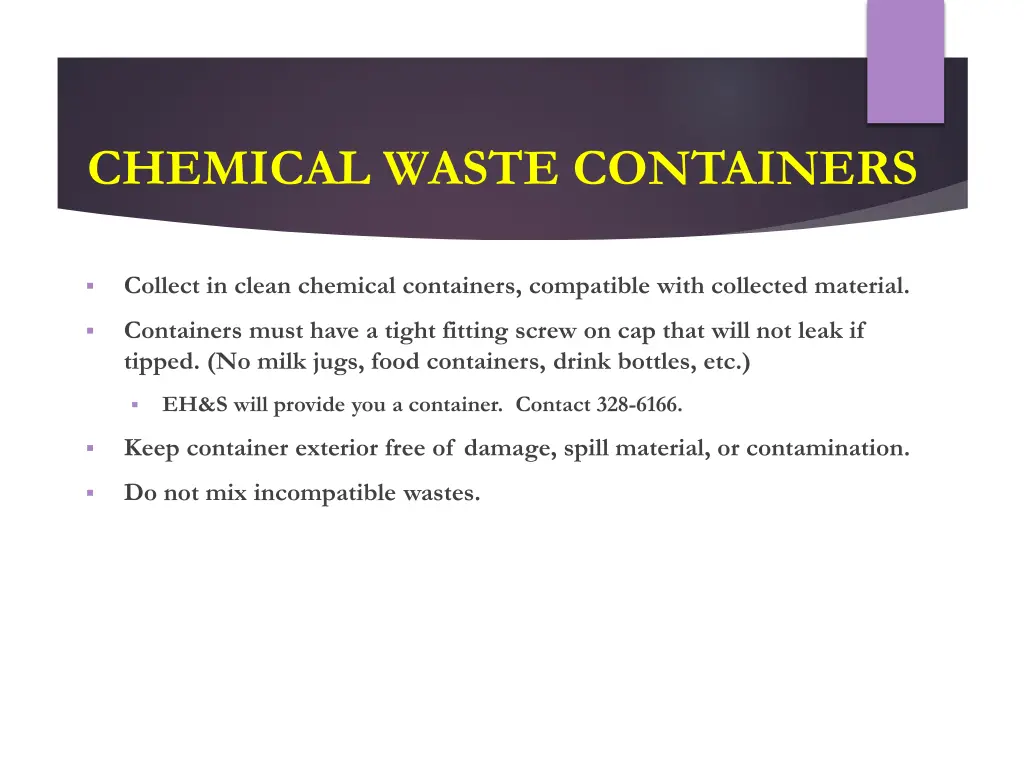 chemical waste containers