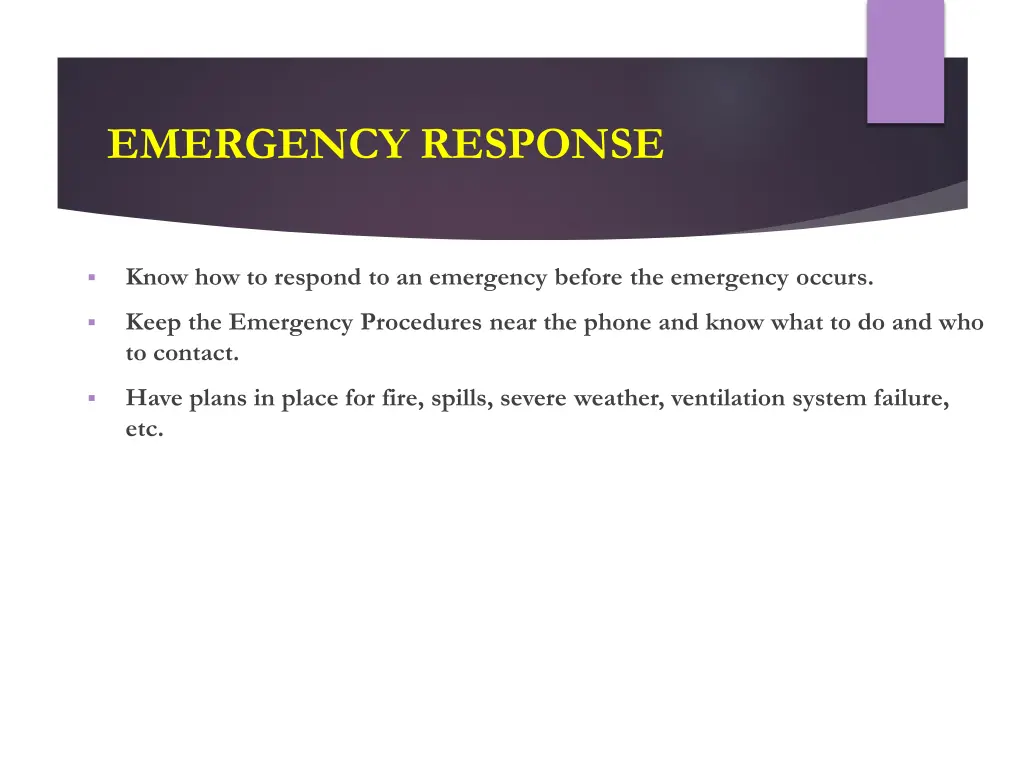 emergency response