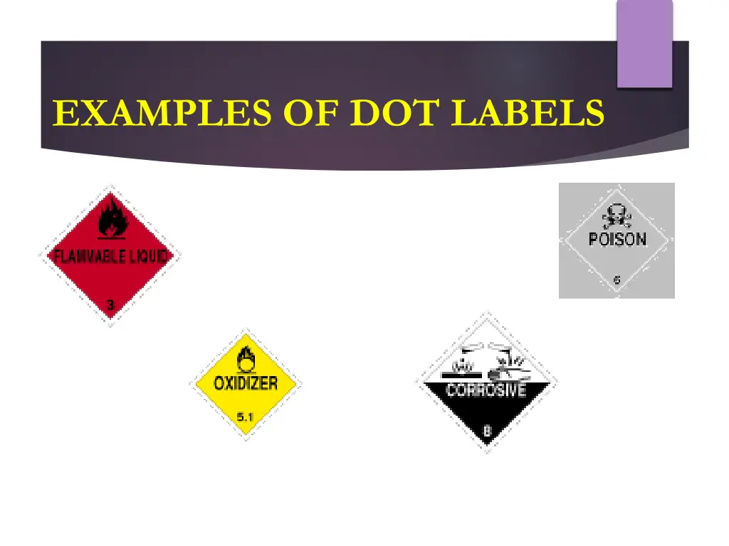 examples of dot labels