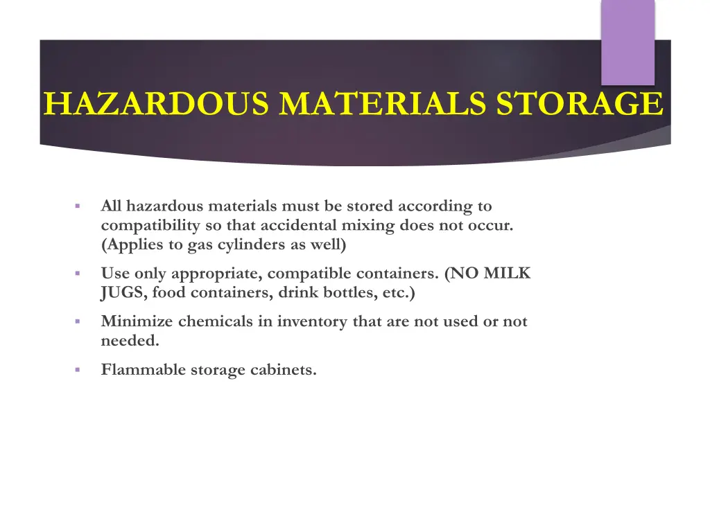 hazardous materials storage