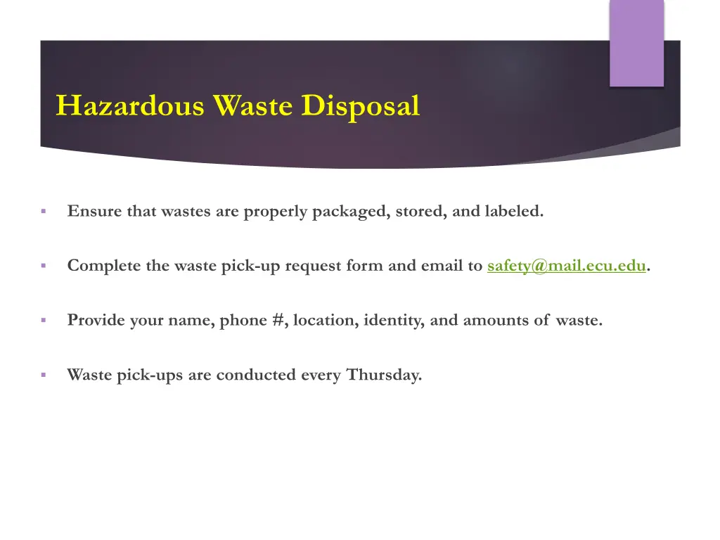 hazardous waste disposal