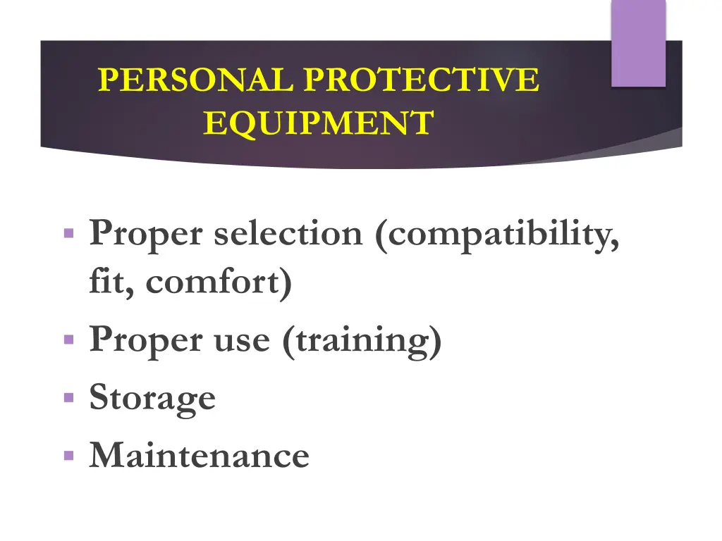 personal protective equipment