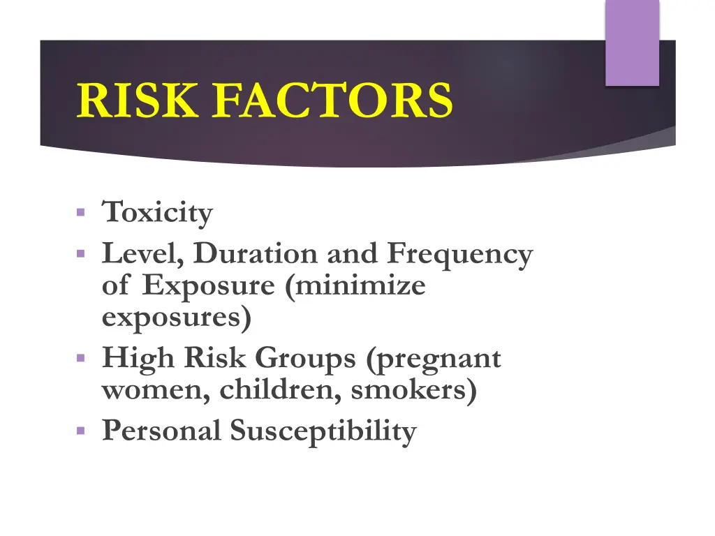 risk factors