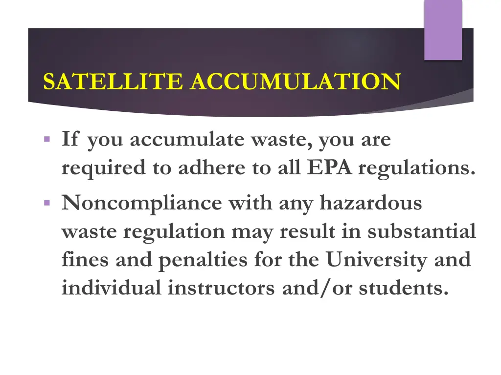 satellite accumulation